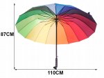 Verk 25015 Deštník duhový 110 cm