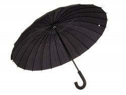 Verk 25002 Deštník holový 24 drátů, 124 cm černý 