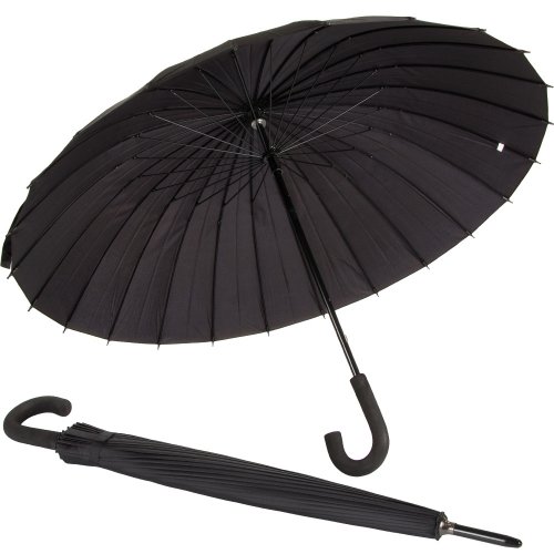 Verk 25002 Deštník holový 24 drátů, 124 cm černý 