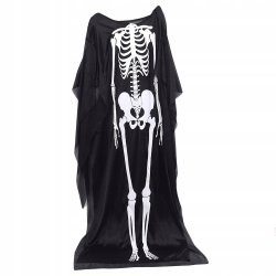 Verk Plášť s kostrou COCO, Halloween 90 cm, černobílá 