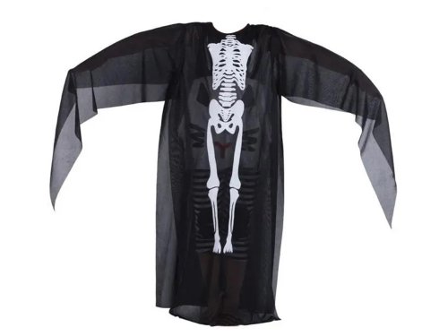 Verk Plášť s kostrou COCO, Halloween 90 cm, čiernobiela