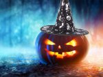 Verk Dětský čarodějnický klobouk Halloween černozlatá