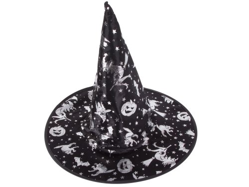 Verk Dětský čarodějnický klobouk Halloween černozlatá