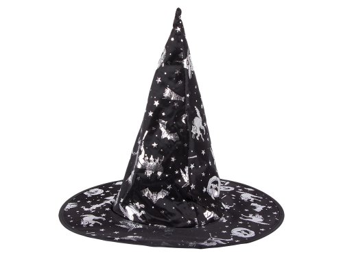 Verk Dětský čarodějnický klobouk Halloween černozlatá