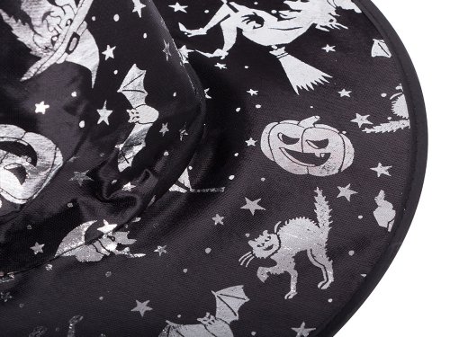 Verk Dětský čarodějnický klobouk Halloween černozlatá