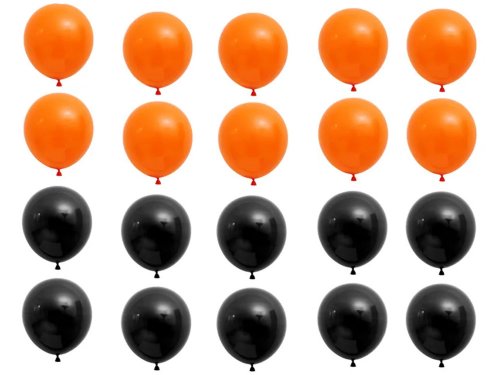 Verk Balóniky Halloween čierne a oranžové 20 ks