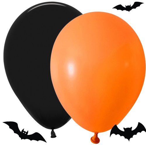 Verk Balóniky Halloween čierne a oranžové 20 ks