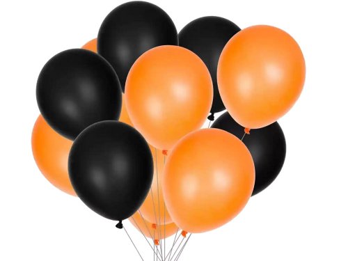 Verk Balóniky Halloween čierne a oranžové 20 ks