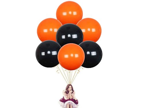 Verk Balóniky Halloween čierne a oranžové 20 ks