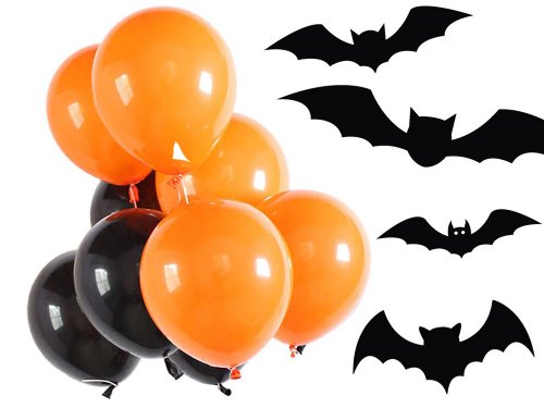 Verk Balóniky Halloween čierne a oranžové 20 ks