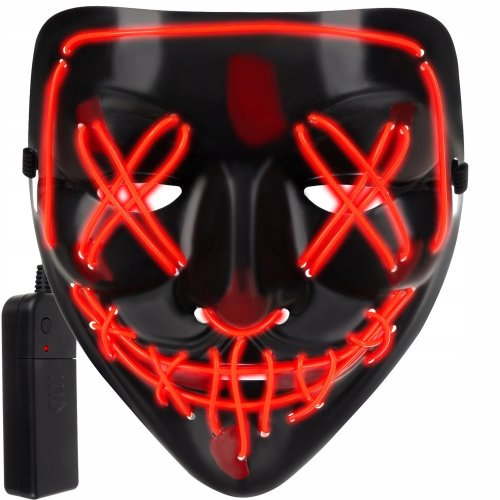 GGV Děsivá svítící maska červená