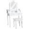 GGV 330 Bílý toaletní stolek se stoličkou a zrcadlem