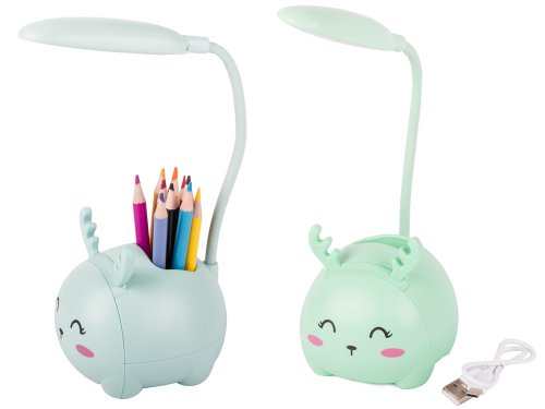 Verk 12274 Dětská LED lampička s držákem na telefon USB, 3 W modrá vz.1