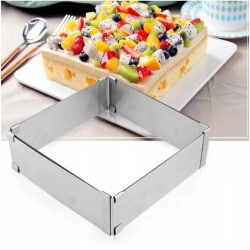 Pronett BB3141 Nastaviteľná forma na tortu hranatá 15 x 15 - 28 x 28 cm