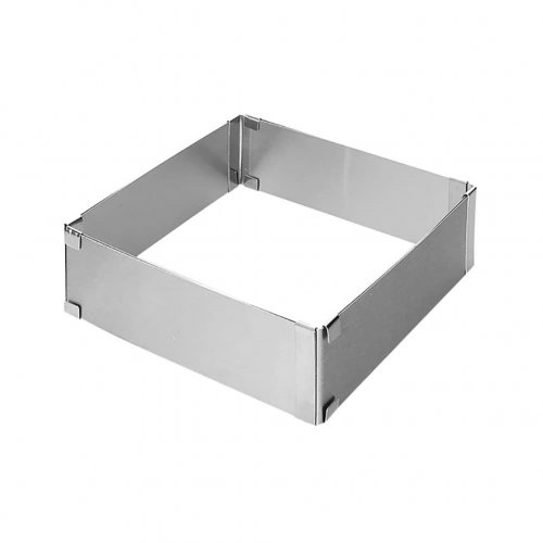 Pronett BB3141 Nastaviteľná forma na tortu hranatá 15 x 15 - 28 x 28 cm