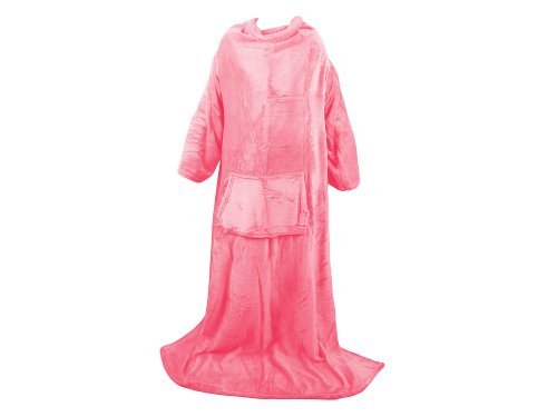 Verk 24306 Fleecová deka s rukávy 200 x 140 cm růžová