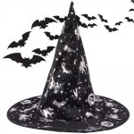 Verk Dětský čarodějnický klobouk Helloween zlatočerná