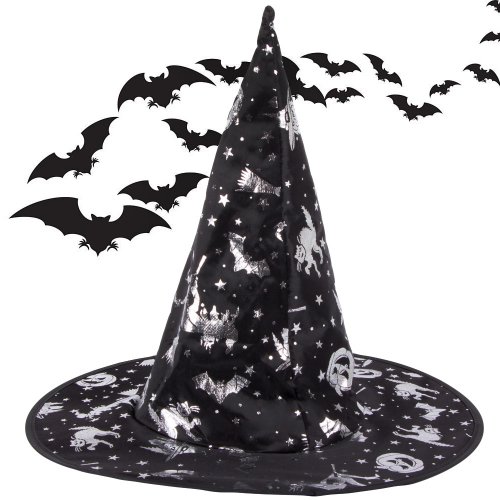 Verk Dětský čarodějnický klobouk Helloween zlatočerná