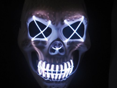 Verk Děsivá svítící maska lebka bílomodrá