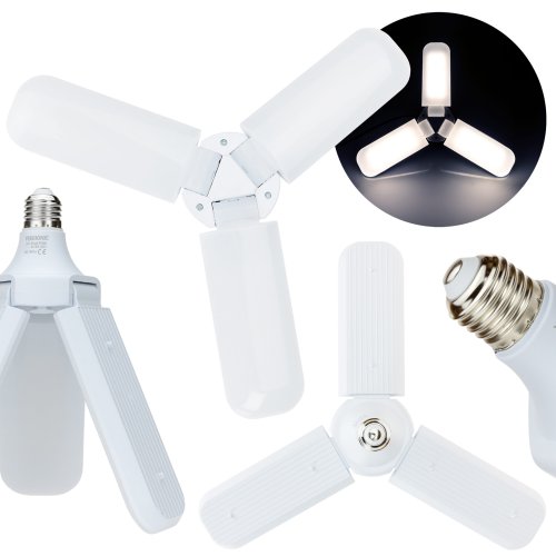 Vergionic 2342 Tříramenná skládací LED žárovka 60 W, E27, 4000K, neutrální bílá