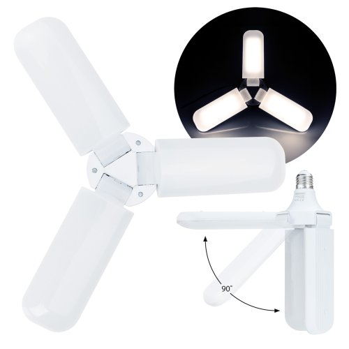 Vergionic 2342 Tříramenná skládací LED žárovka 60 W, E27, 4000K, neutrální bílá