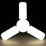 Vergionic 7201 Tříramenná skládací LED žárovka 28 W, E27, 4000K, neutrální bílá