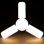Vergionic 2409 Tříramenná skládací LED žárovka 28 W, E27, 3000K, teplá bílá