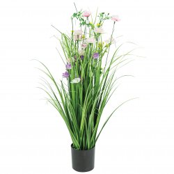 Vergionic 7050 Umelé lúčne kvety v kvetináči, 65 cm