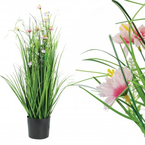 Vergionic 7052 Umělé luční květiny v květináči, 70 cm