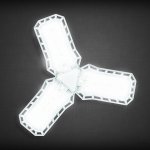 Vergionic 4108 Tříramenná skládací LED žárovka 45 W, E27, 3000K, teplá bílá
