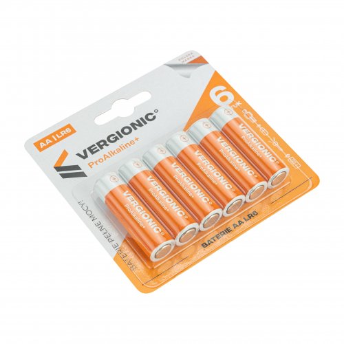 Vergionic 0821 Alkalické baterie tužkové 1,5V AA, 6 ks 