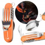 Vergionic 0090 Skládací kapesní nůž, příbor 6 v 1 oranžová