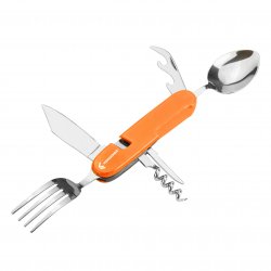 Vergionic 0090 Skládací kapesní nůž, příbor 6 v 1 oranžová