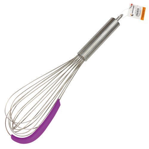 Vergionic 7327 Oceľová šľahacia metla so silikónovou stierkou 35 cm