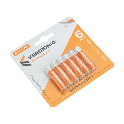 Vergionic 0822 Alkalické baterie mikrotužkové 1,5V AAA, 6 ks
