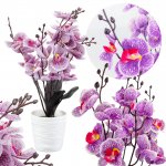 Vergionic 2308 Orchidea kvetina umelá v kvetináči, 40 cm