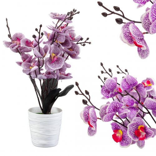 Vergionic 2308 Orchidea kvetina umelá v kvetináči, 40 cm
