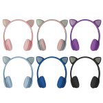 Vergionic 7301 Bezdrátová Bluetooth sluchátka Cat s tlapkou, 35 mW, 200 mAh růžová