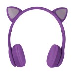 Vergionic 7301 Bezdrátová Bluetooth sluchátka Cat s tlapkou, 35 mW, 200 mAh růžová