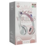 Vergionic 7301 Bezdrátová Bluetooth sluchátka Cat s tlapkou, 35 mW, 200 mAh růžová