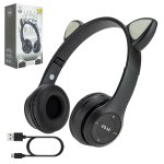 Vergionic 7301 Bezdrátová Bluetooth sluchátka Cat s tlapkou, 35 mW, 200 mAh růžová