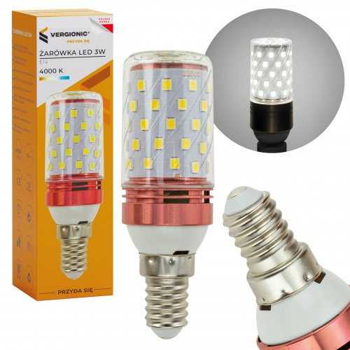 Vergionic 0643 LED žárovka 30W, E14, 4000K, neutrální bílá