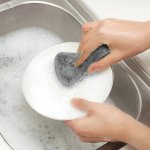 Vergionic 7257 Silikonová houbička na mytí nádobí šedá 4 ks