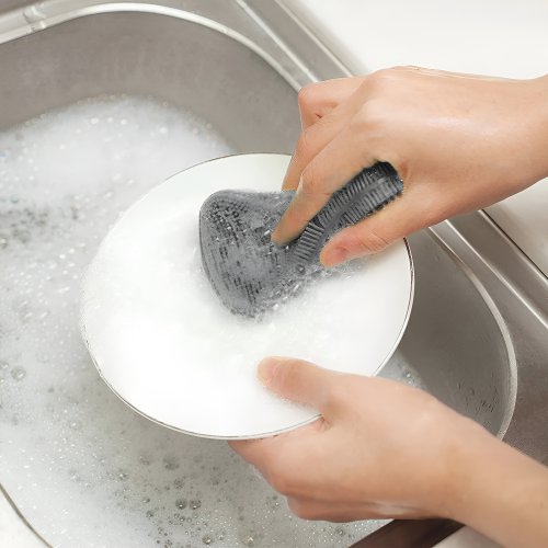 Vergionic 7257 Silikonová houbička na mytí nádobí šedá 4 ks