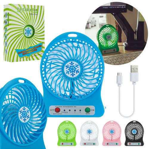 Vergionic 2160 Mini stolní USB ventilátor 4,5 W modrá