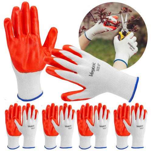 Vergionic 2397 Pogumované pracovné rukavice veľ. 8, 5 párov