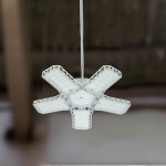Vergionic 4109 Päťramenná skladateľná LED žiarovka 80 W, E27, 6500 K, studená biela