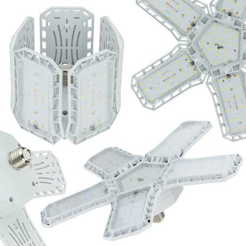 Vergionic 4109 Päťramenná skladateľná LED žiarovka 80 W, E27, 6500 K, studená biela
