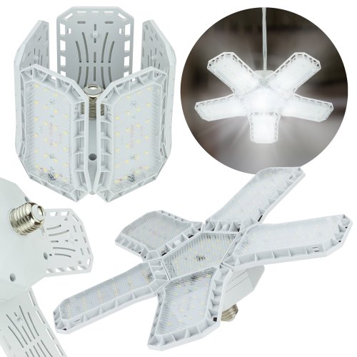 Vergionic 4109 Päťramenná skladateľná LED žiarovka 80 W, E27, 6500 K, studená biela