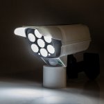 Vergionic 4058 Atrapa kamery LED COB solární, senzor pohybu, soumraku, IP65, dálkové ovládání